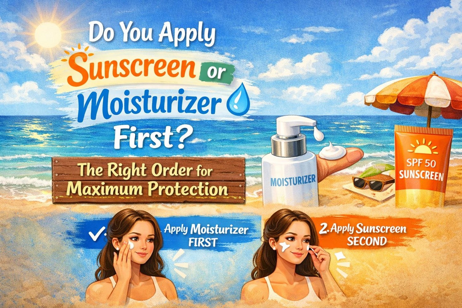 Do You Apply Sunscreen or Moisturizer First? The Right Order